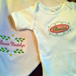 Embroidered Onesie and Cloth